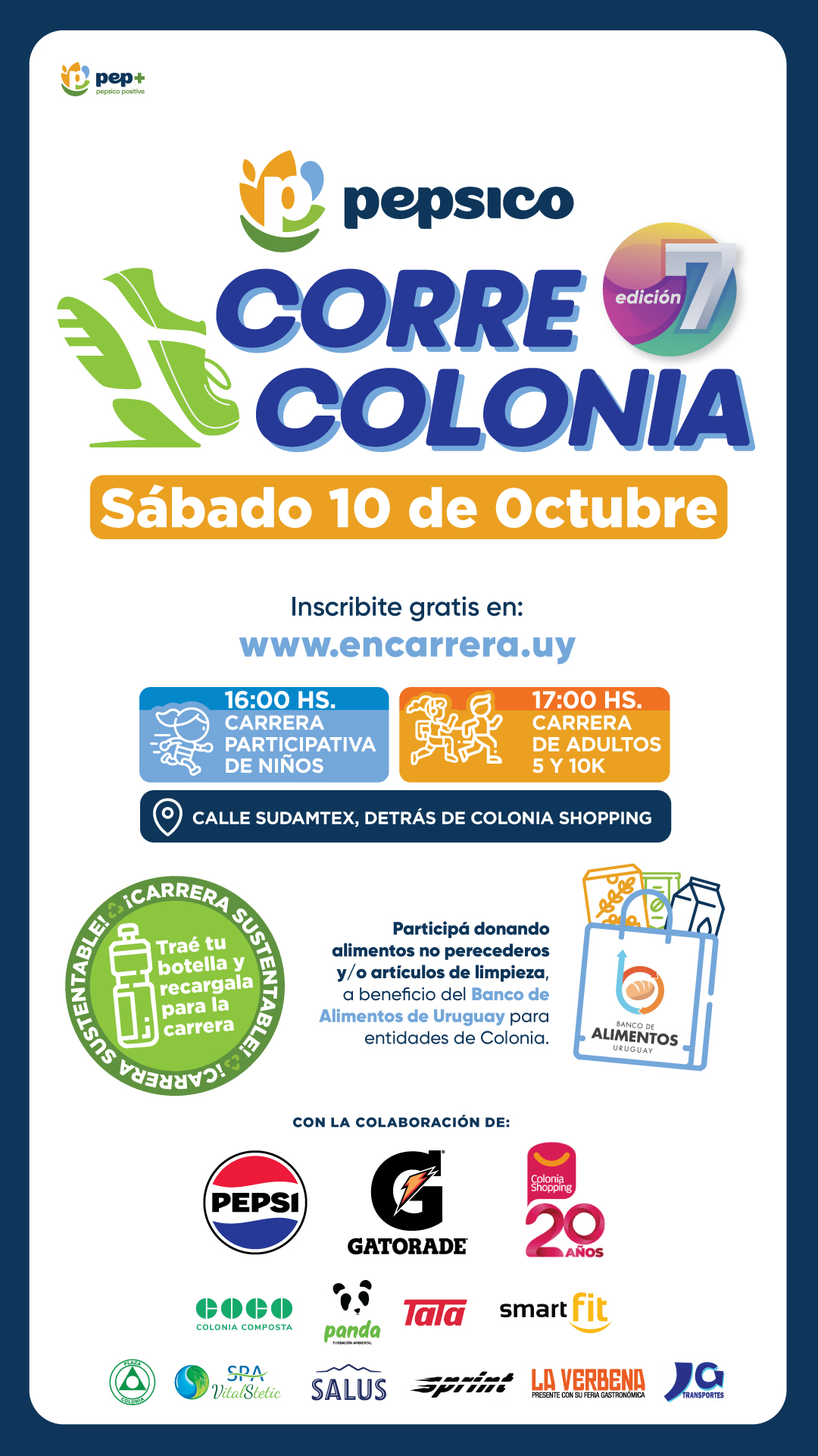 Corre Colonia — Edición 7 · Sábado 10 de octubre