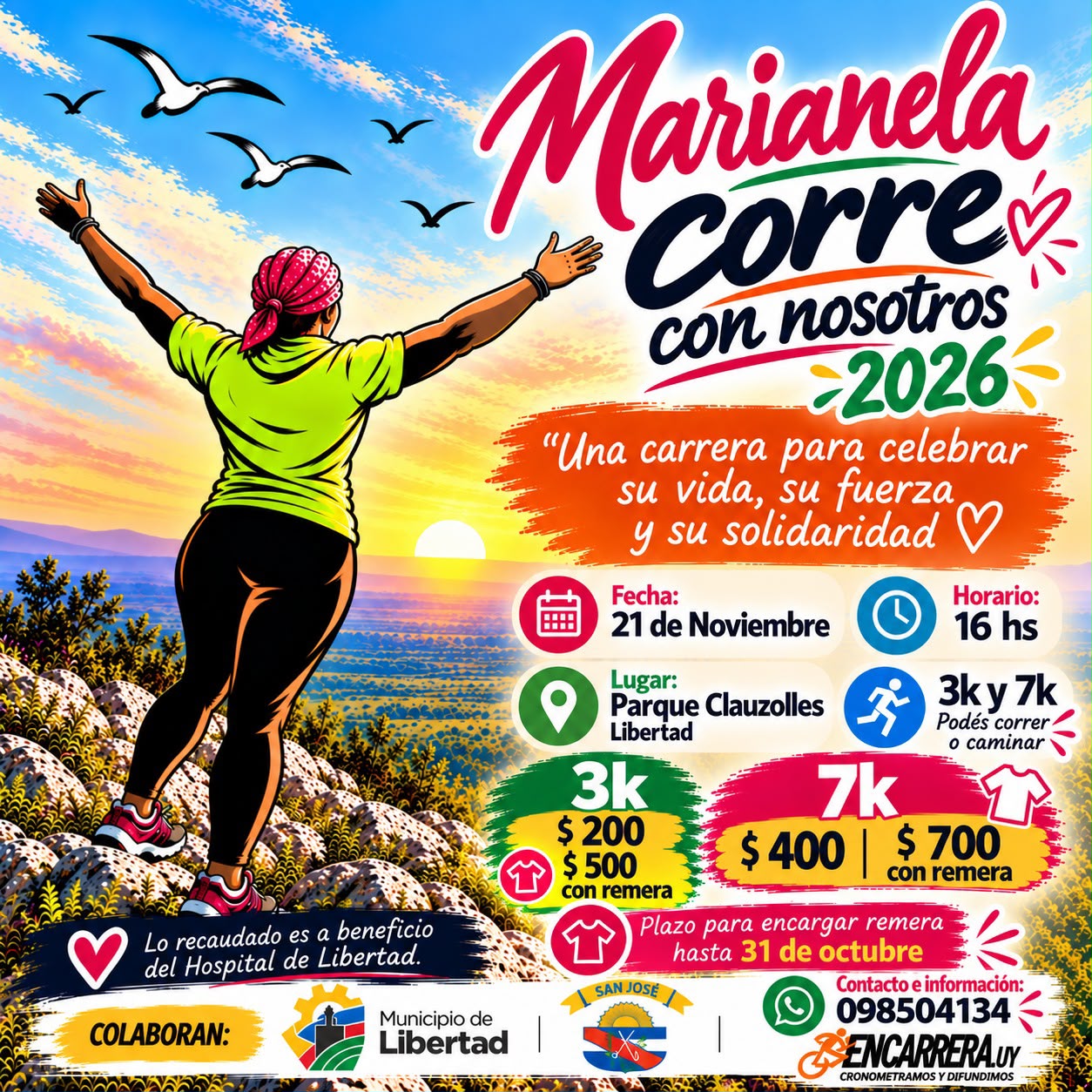 Marianela Corre con Nosotros 2026 — Parque Clauzolles, Libertad