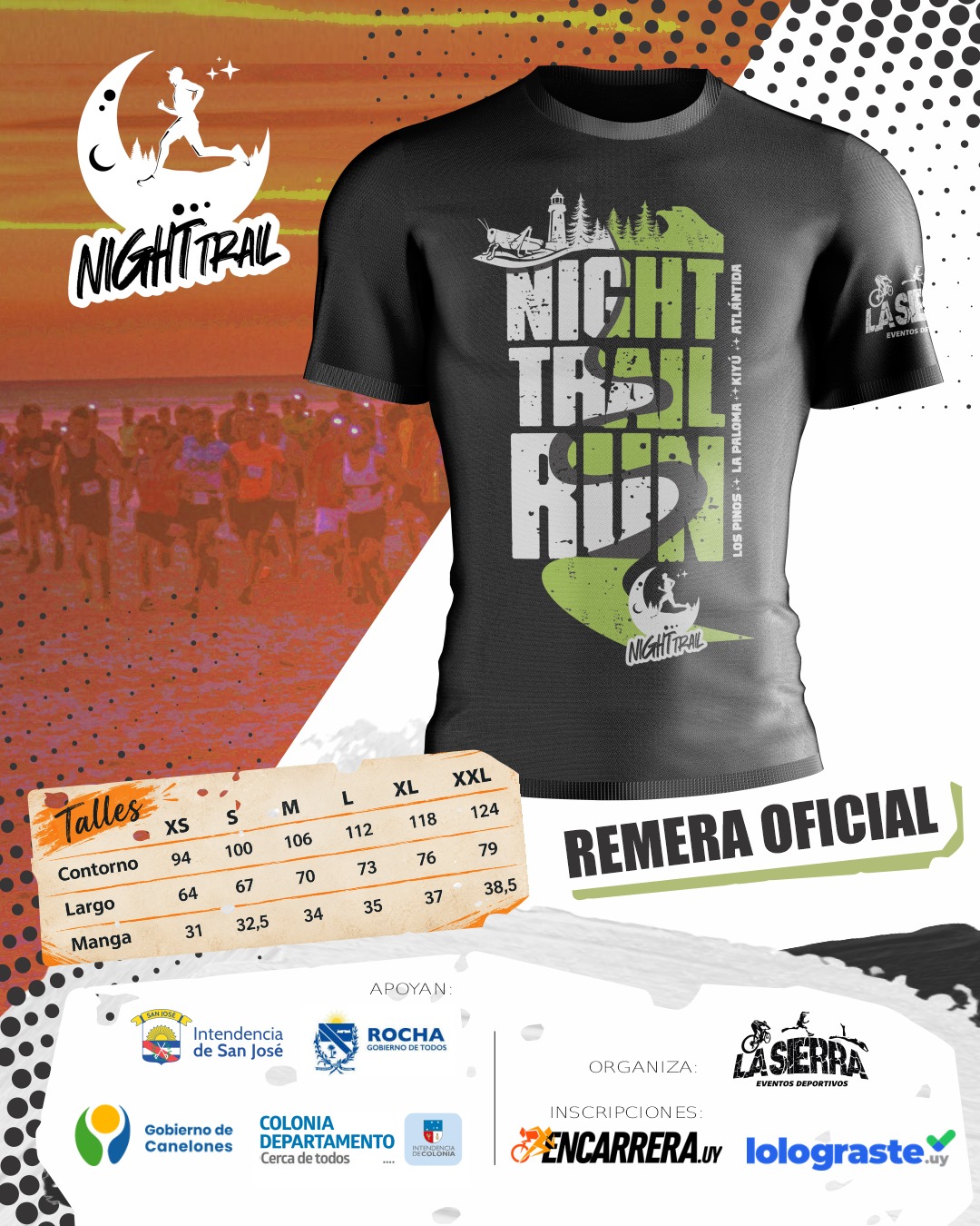Remera oficial Night Trail Run